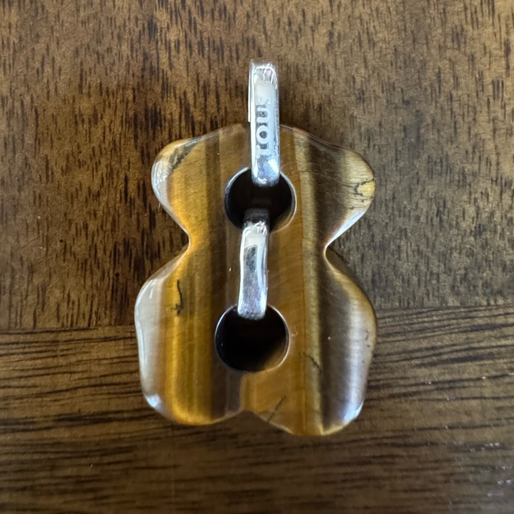 🤎LARGE SILVER CRUISE PENDANT WITH TIGER EYE🤎